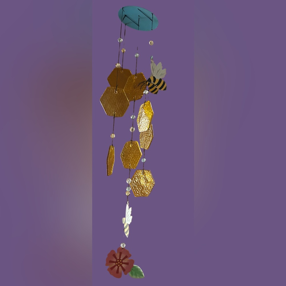 Gold and Black Bee Wind Chime